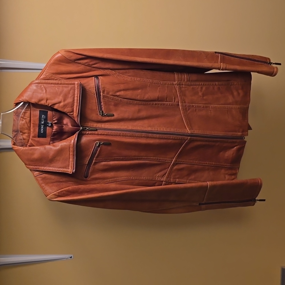 Anne Klein Brown Leather Jacket